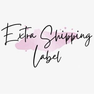 Extra Shipping Label Graphic — Pink and Black
